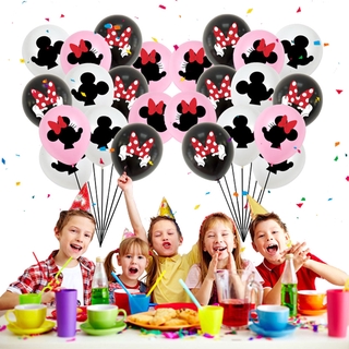 EAZYLIVING Globos de látex de 12 pulgadas Mickey Mouse fiesta de cumpleaños decoraciones niños Globos Cumpleanos Infantiles Baby Shower suministros (1)