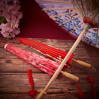 [iffarfair] paraguas de seda para mujer estilo chino flor de cerezo paraguas de baile antiguo.