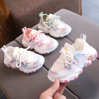 Nuevos zapatos para niñas/zapatos deportivos transpirables de malla para correr/zapatos deportivos para niños