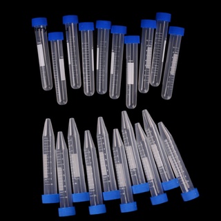 [Jerrymaou] 10X 10ml Plastic Centrifuge Test Tube Vial Container Self Standing Screw Cap DAGH