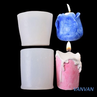 Vanvan - molde de silicón para velas de tulipán, 2 unidades, cera de yeso, aromaterapia