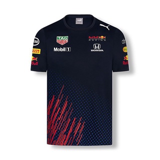 YL Bienes de Spot 2021 Nuevo F1 Red Bull Racing Team Camiseta de Manga Corta Hombre Cuello Redondo Velocidad Seca