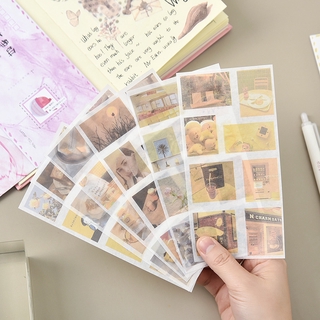 6PCS Hand Account Stickers Materiales decorativos de bricolaje, sobres de dibujos animados y pegatinas (1)