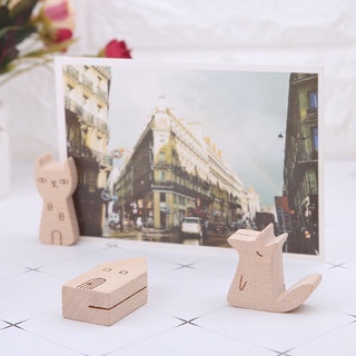 VERD Cute Cartoon Animal Wooden Information Folder Photo Clip Note Memo Notes Display Board Clamps Message Stand Holder (8)