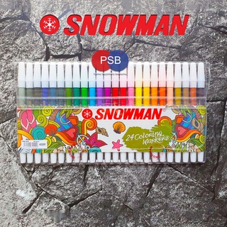 Snowman marcador marcador conjunto de 24 colores/hombre de nieve marcador para colorear