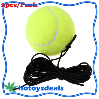 2x pelota de entrenador de tenis de goma con cuerda de auto-estudio al aire libre ayudas de entrenamiento (1)
