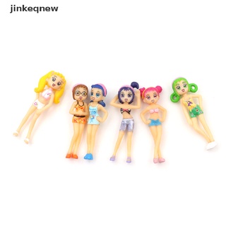 jnmx 6pcs mini lindo bikini niña micro paisaje jardín adornos decoración de muñeca artesanía diy gloria