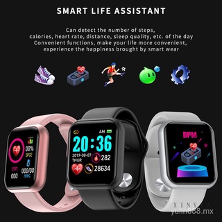 YL🔥Stock listo🔥SmartWatch Y68 deporte impermeable Bluetooth Smart Watch Fitness Tracker pulsera podómetro frecuencia cardíaca monitorización del sueño Smartwach (6)