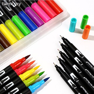 AICRANE 2448/100 colores Set pincel acuarela arte marcadores bolígrafos de colorear lápiz Fineliner regalo de cumpleaños (2)