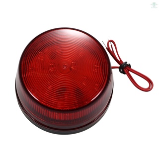 Alarma con cable estroboscópica señal de seguridad advertencia LED luz intermitente impermeable 12V 120mA seguridad segura para sistema de alarma, rojo