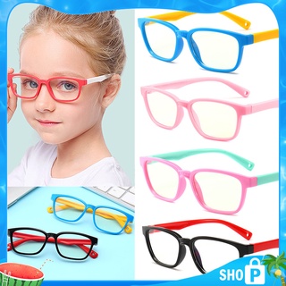 1 pza lentes para niños/Anti rayos azules/marco de silicona/Anti-radiación/lentes transparentes