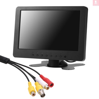 S701 7 pulgadas TFT LCD Monitor pantalla 16:9 1024 * 600 BNC AV Video Audio para PC seguridad VCD DVD enchufe de la ue