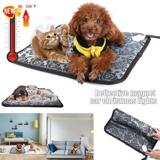 Impermeable calentador de mascotas calentador cama almohadilla cachorro perro invierno alfombrilla calentador eléctrico manta ajustable