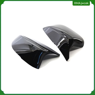 [xmajwcek] Black Side Mirror Covers Replacing 2014-Up Infiniti Q70 Facelifted
