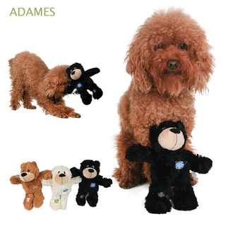 adames perro nudos juguetes lindo mordedura juguetes masticar juguete de peluche oso chirriante sonido cachorro suave chirriante/multicolor