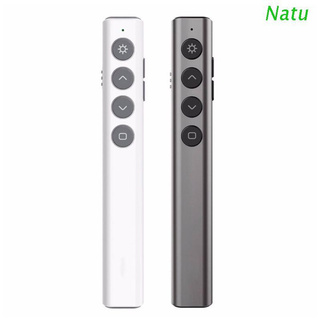 Natu N35 puntero presentador inalámbrico RF 2.4GHz PPT Slide Advancer USB Control remoto Flip Pen Powerpoint presentación Clicker