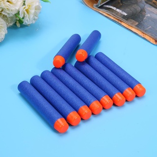 juguetes divertidos: 100 balas eva universales para dardos de recarga huecos suaves (azul)