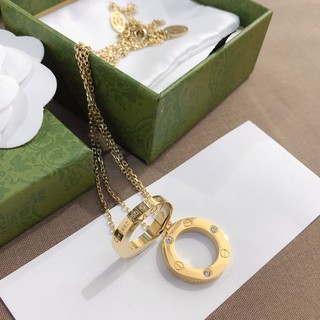 Cartier collar con colgante de cadena de diamantes de un clavo joyería para mujer