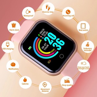 Smartwatch Y68 Reloj inteligente Reloj de la presión arterial de la prenda impermeable del perseguidor del ritmo cardíaco de los deportes
