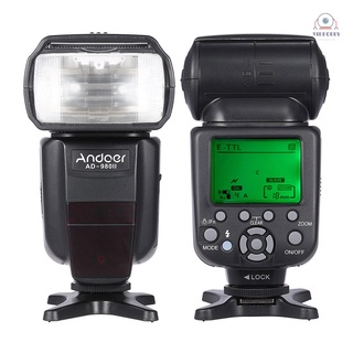 Andoer AD-980II E-TTL HSS 1/8000s Master Slave GN58 Flash Speedlite para Canon 5D Mark III/5D Mark II/6D/5D/7D/60D/50D/40D/30D/700D/100D/650D/600D/550D/500D/450D