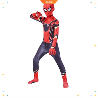 Spider-Man : Homecoming Cosplay Disfraz Niños Niño Miles Morales Traje Hombres Hierro Araña Mono Aldult Fiesta [BL]