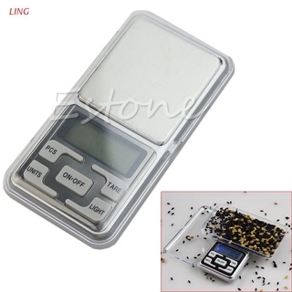 Ling 500g 0.1g Digital báscula de bolsillo de precisión peso electrónico equilibrio caliente