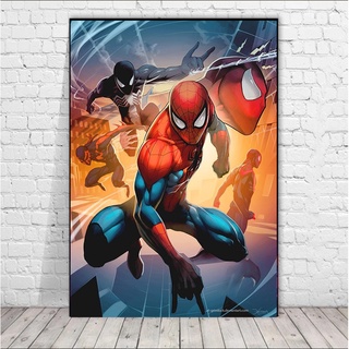 cuadro decorativo spiderman multiverse comic