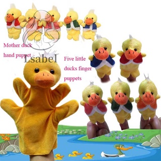 lindo cinco pequeños patos animales dedo de mano marionetas historia contar cuentos de hadas niños regalo de navidad