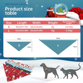 12 estilos de navidad mascota perro bandana perro baberos toalla bufanda impresión cachorro mascota aseo disfraz accesorios (8)