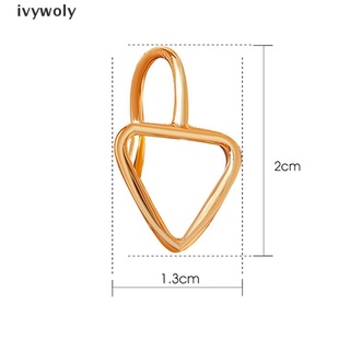 Ivywoly Copper Wire Curve Fake Pierced Nose Cuff Jewelry 2021 Gold Tone Nose Clip Ring MX