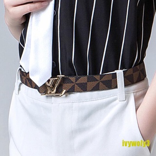 IVY H Brand Designer Belts kids Casual Leather H Buckle Strap for Jeans Blue (2)