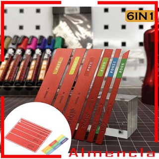 [ALMENCLA] Paquete de 6 herramientas de manualidades Hobby modelo de pulido Kit de lijado polaco palos DIY artesanía