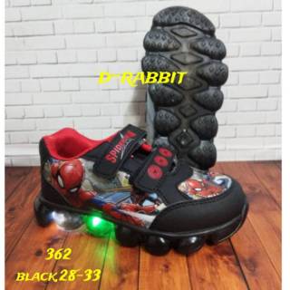 !Negro spiderman niños luces led zapatos importación ori