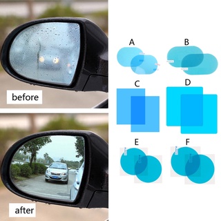 th 2 piezas espejo retrovisor de coche protector antiniebla revestimiento espejo de coche ventana transparente película impermeable coche pegatina antiniebla película