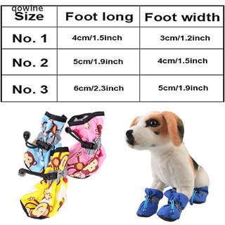 qowine 4 unids/set impermeable mascota perro zapatos antideslizante mascota cachorro lluvia botas de nieve calzado mx