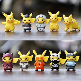 KING Juguete figura PVC Anime Pokemon figuras 3-9cm figuras de acción Pikachu figuras modelo juguetes Figura Modelo