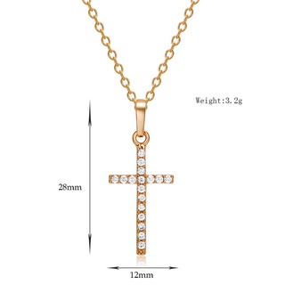 collar de cruz chapado en oro de 18 quilates colgante de señora collar accesorios bunny (9)