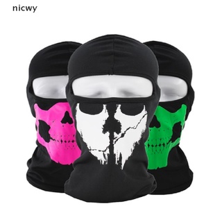 nicwy ghost - pasamontañas de calavera para motocicleta, motociclista, cuello, bufanda, capucha mx
