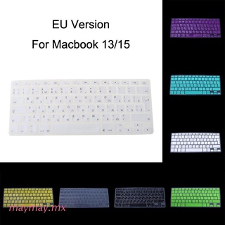 mayma - funda de silicona para teclado ruso, versión europea, para apple macbook air pro 13 15