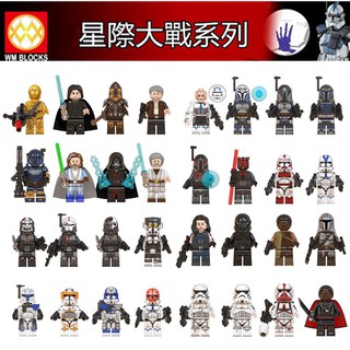 star wars tcw-s7 bloques de construcción the mandalorian clonetroopers kylo ren rey luke skywalker minifigures juguetes lego