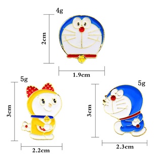 Melodg Collar broche insignia broche lindo Doraemon/Dorami mochila/bolsa camiseta Match para ropa Metal (3)