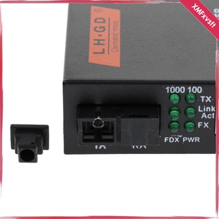 [XMFXVSFT] Convertidor de Medios Externo Gigabit Ethernet, Admite 10/100 / 1000Mbps, Transceptor Convertidor de Medios de Red (5)
