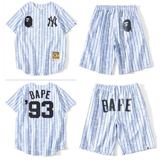 Nuevo Bape Uniforme De Béisbol Hombres Mujeres Camisa De Manga Corta