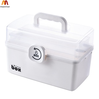 Mr 3/2 capa portátil botiquín de primeros auxilios caja de almacenamiento de plástico multifuncional familia Kit de emergencia caja con mango (2)