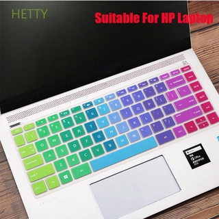 HETTY HP - fundas de teclado para ordenador portátil, suave, Multicolor, para ordenador, 14 pulgadas, impermeable, silicona, película protectora duradera (1)