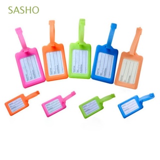 SASHO Backpack Baggage Card Secure Tag Luggage Travel Address Labels Square 5 Pcs Name Suitcase/Multicolor