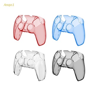 Anqo1 Clear Hard Case Protective Cover Skin Shell for -Sony PS5 Anti-slip Transparent PC Cover Play Station5 Console Controller Gamepad