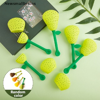 newsmallbrains silicona en forma de pera colador de hojas de té especias infusor de hierbas herramienta de filtro tetera nsb