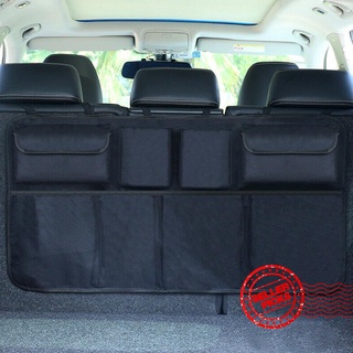universal auto organizador de coche maletero trasero asiento trasero bolsa de almacenamiento bolsillo malla red s6h1