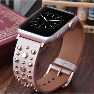 8 colores remaches banda para apple watch Series SE/6/5/4/3/2/1 sport loop correa iwatch 38 mm 40 mm pulsera apple watch 44/42 mm correa de cuero